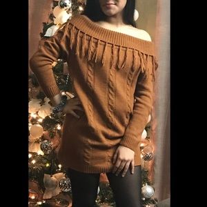 Brown dress perfect for the holidays !